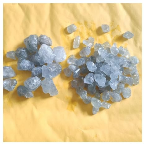 IDUTQUMW Cristal de Cuarzo celestita Azul 100 g, 1-2 cm, Piedra cruda, decoración del hogar, artesanías, Adorno