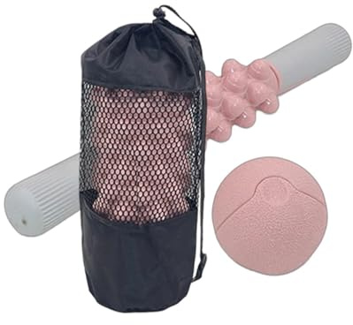 Fascia rulle set 2 delar – stick med hög densitet | fasciarullar för muskelregenerering, för resor studentboende yoga pilates styrketräning avkoppling