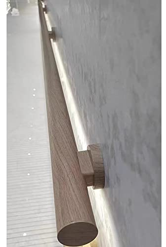 Kit di corrimano a LED con Barra di Sicurezza, Illuminazione per Scale, per Uso Interno ed Esterno, in Alluminio, Lunghezza 59 Pollici (Finitura Naturale).