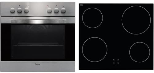 Amica EHC 12516 E - Juego de cocina con vitrocerámica, acero inoxidable