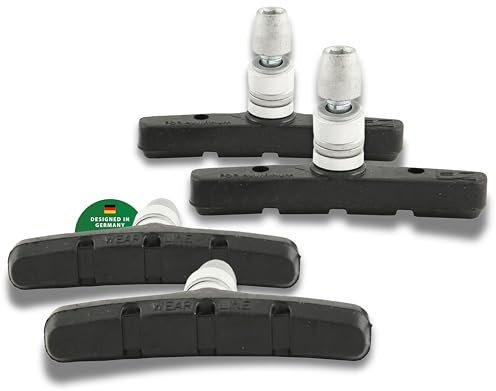 CONTEC Bremsschuh V-Stop, V-Brakes Medium Compound, mittelharte Gummimischung, minimaler Verschleiß, DIN-geprüft, symmetrisch, 70 mm Schraub, 2 Paar
