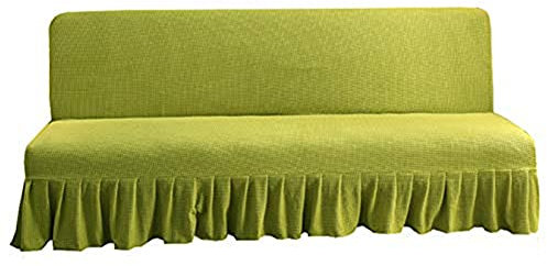 BXFUL Elastischer Sofabezug Ohne Armlehne Sofaüberwurf Sofabezug Armlose Antirutsch Clic Clac Sofahusse Couch überzug Stretchhusse Weich Stoff (180-200cm,Smaragdgrün)