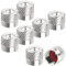 Yeepeo Lot de 8 Bouchons de Valve de Voiture en métal avec Anneau en Caoutchouc - Capuchons de Valve pour pneus de Voiture, Moto, vélo