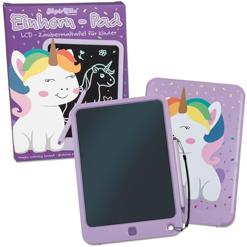 Kinder LCD Maltafel, Schreibtafel Einhorn-Pad Board, Zeichentafel Einhorn mit Stift, Zaubermaltafel