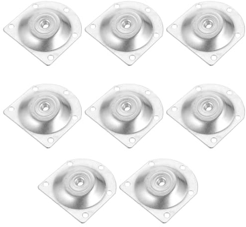 Anneome 8pcs Slanted Furniture Leg Attachment Plates Thickened Metal Mounting Brackets for Round Table Legs Odorless Accessories for Sofas Ottomans Dressers and Coffee Tables