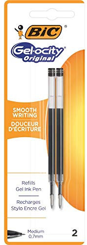BIC Gel-ocity Original Gel-Roller Nachfüllminen in Schwarz - 2er Set