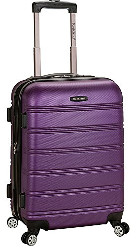 Rockland Santa Fe Hardside Spinner Wheel Luggage, Violett, Carry-On 20, Melbourne Hardside Erweiterbares Spinnrad Gepäck