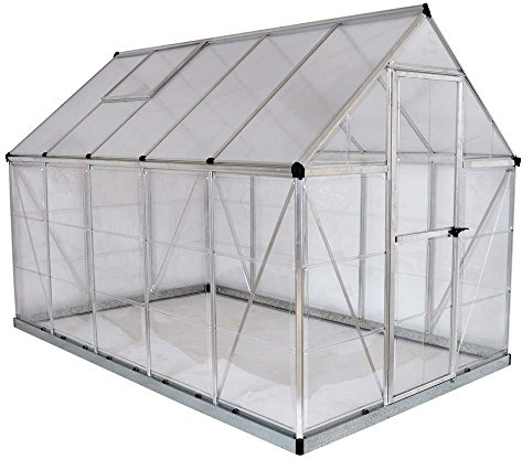 Palram - Canopia Aluminium Gewächshaus Hybrid 610 | Silber | 306x185x208 cm
