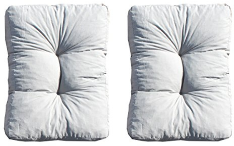 Ambientehome 2er Set Loungekissen, grau, ca 60 x 40 x 10 cm, Polsterkissen Polyrattan Lounge Ersatzkissen