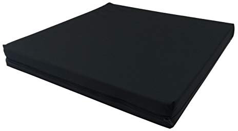 Biona Rollstuhlkissen aus Viscoschaum mit Noppen, Höhe 10 cm, Inkontinenzbezug (47 x 47, schwarz)