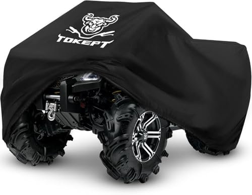 Tokept 190T Black Quad Bike ATV ATC Rain WaterProof Cover XXL Size 88'' x 39.2'' x 42.4''