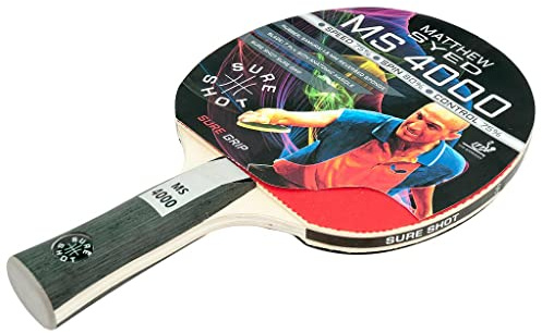 Sure Shot Matthew Syed MS-4000 - Racchetta da Ping Pong da Tavolo, Approvata dalla ITTF, in Gomma Samurai da 1,8 mm