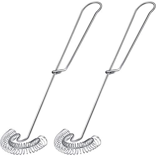 Patelai 2 Pieces Stainless Steel Egg Flat Whisk Wire Coil Scandinavian Sauce Whisk for Gravy Roux Deglazing Dishwasher Safe Kitchen Tool,2.7 x 10.3 in