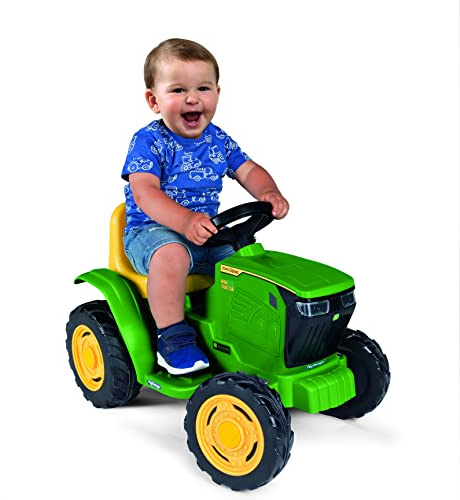 Peg Perego John Deere Mini Tractor 6V Ride on Tractor with Working Lights and Sounds, for Kids 1.5-3 Years