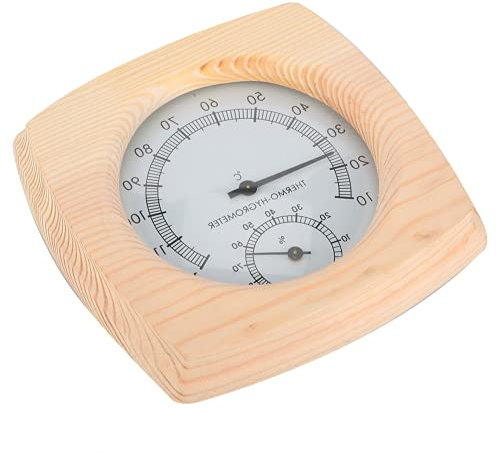 Thermomètre De Sauna, Thermomètre De Sauna, Hygromètre, Humidité Intérieure, Accessoires De Mesure De La Température, Hygrothermographe en Bois pour Sauna