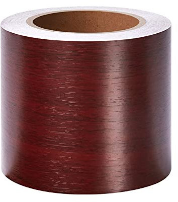 VisitRyl Selbstklebende Wandaufkleber Grenze 30cm X 500cm, TapetenbordüRe Selbstklebend BordüRe, Wasserdichte WandbordüRe FüR Zuhause BüRo Hotel Diy Dekoration Rote Walnuss