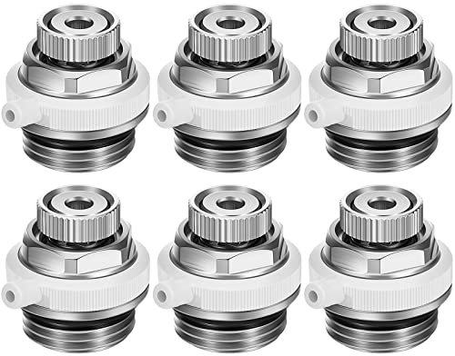 BBTO Valvole di Sfiato Automatiche del Radiatore Valvola di Sfogo del Termosifone 1/2 Pollice (15mm) Valvola di Scarico dell'Aria Valvola Automatica del Riscaldamento in Ottone per Gas (6 Pezzi)