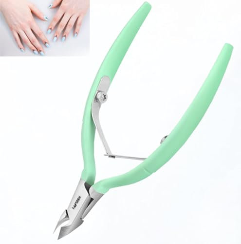 J2 Tijeras profesionales para uñas de acero inoxidable, pinza para cutículas, juego de limpieza de uñas de corte suave y afilado para salón de belleza y uso doméstico