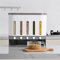 Xigner Dispensador de cereales con vaso medidor, dispensador de copos de maíz, con divisor, diseño transparente y visible para el almacenamiento de arroz negro, maíz, etc. 40 x 15 x 34 cm