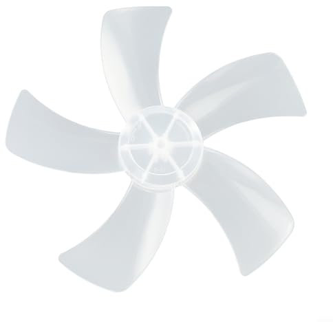 Lüfterblatt, geräuscharm, 30,5 cm, Haushaltskunststoff, fünfblättriges Lüfterblatt für Standfuß, Boden, Wand/Tischventilator, Ersatzteil (weiß)