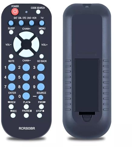 PZL RCR503BR Universal 3-Device Palm-Sized Replacement Remote Control for RCA TV, VCR/DVD, Satellite Receiver, Cable Box, Digital TV Converter Sub RCR503BE RCR503BZ