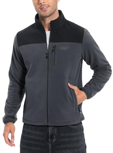 Pioneer Camp Herren Fleecejacke Full Zip Outdoor Polar Leicht Winddicht Jacke mit Reißverschluss