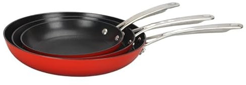 Set de 3 poêles rouge 20/24/28cm -  Red AirIron