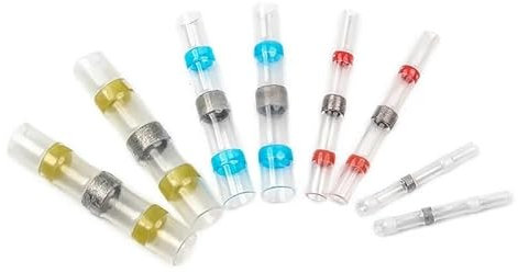 Heat Shrink Tube Solder Insulated Wire Connectors Seal Sleeve Shrinkable Tube Soldering Butt Electrical Cable Splice 10PCS(Rot)