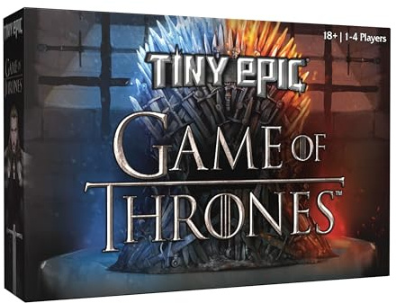 Tiny Epic Game of Thrones Board Game, Strategy Game for Adults & Teens, 1-4 Players, 60+ Min Playtime, Play as Iconic Westeros Characters, Custom Dice, Miniatures, Metal Coins, and Wooden Components