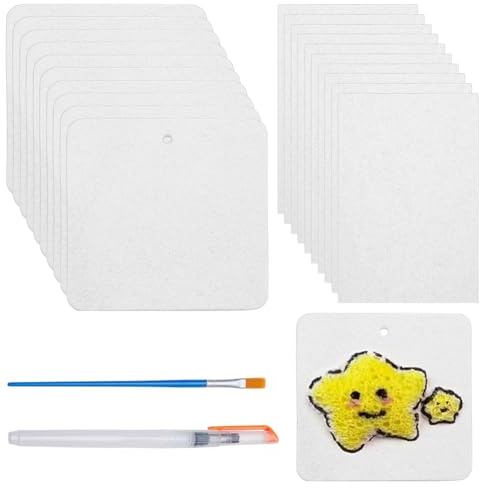 PLIGREAT Papel de Textura de Espuma Mágica para Dibujo 3D - 20 Piezas con Pincel de Agua y Lona para Pintura Acrílica y Bricolaje