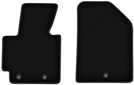 Wielganizator Velours Vorne Fußmatten passend für Kia Soul II (2013-) | Qualität: Basic - Genaue Passform, rutschfeste Untregrund 2-teilig - Schwarz