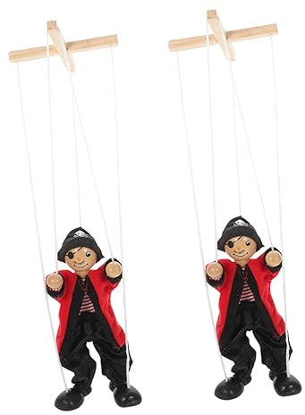 Milisten 2 Stück Marionettenspielzeug Puppen Marinette-Puppe Marionette Puppet Marionette Pirat Menschen Marionetten Kleine Marionette Puppe Marionetten Marionetten Piratenpuppe Flanell