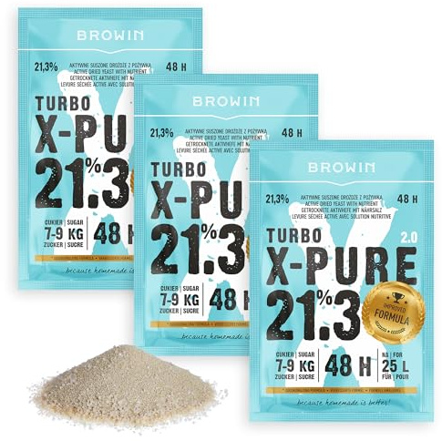 Browin Turbohefe X-Pure 21.3% – 3x135 g Bundle - Weinhefe