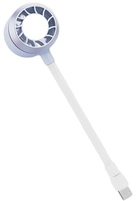 Ventilador USB con brazo flexible, mini portátil con luz LED, de enfriamiento ajustable, diseño silencioso de eficiencia energética, uso de laptop, configuración de escritorio, viajes en