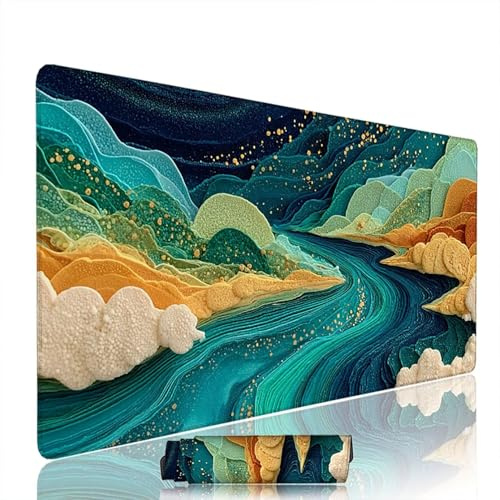 Tapis de Souris Abstrait sous Main Bureau Tapis de Souris Gaming XXL 1200x600x3mm Mouse Pad Caoutchouc Grue Grand sous Main Gamer Accessoires PC Imperméable, pour Clavier Ordinateur Portable w-11987
