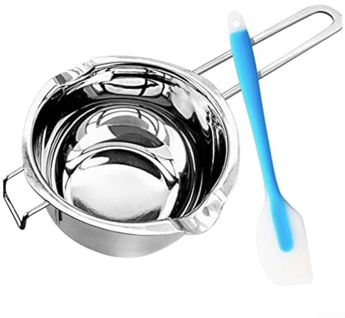 304 Stainless Steel Double Boiler Pot, 1000ML Melting Kit With Spatula For Home Kitchen And Restaurant Use Melting Chocolate Butter And Wax, Wax Melting Pot, Double Boiler