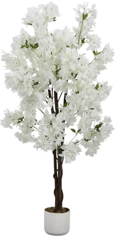 GarveeHome Cerisier Artificiel en Fleurs 120/150/180 cm | Plante Artificielle en Pot avec Fleurs | pour la Maison, Le Bureau et la décoration de Mariage | Arbre Artificiel Sakura