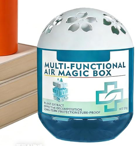 Scatola di purificazione 'aria per interni | deodorante 120 g a lunga durata | deodorante automatico con assorbimento della polvere | per casa, cucina, bagno, camera da