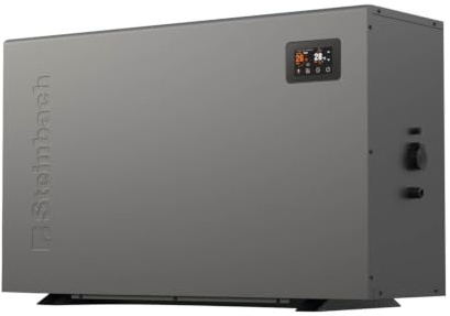 STEINBACH Wärmepumpe Silent 13 – 049315Z – Inverter Pool Wärmepumpe bis 60.000 l – Heizleistung 13 kW – Heiz- und Kühlfunktion – Touch-Display – Mit WLAN App-Steuerung – effizientes R290-Kältemittel