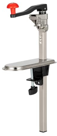 Stainless Steel Commercial Can Opener 20 inch with Clamp Base for Kitchen | 20 Inch Commercial Manual Tin Opener with Secure Clamp Base, Lever Can Opener for Restaurant Catering