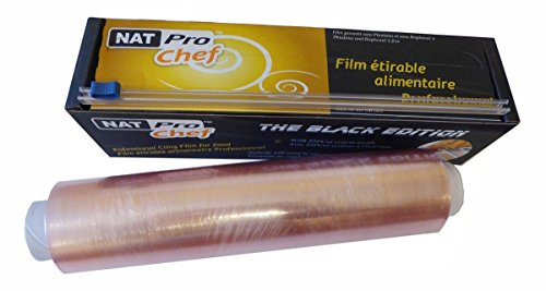 LOT DE 2 ROULEAUX - Film alimentaire étirable PRO - ZIP cut - conditionnement aliments, protection fraicheur, cuisson micro-ondes et congélateur 30 cm x 300m