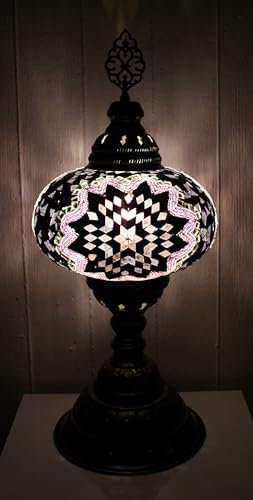 Mosaiklampe Mosaik - Tischlampe XL Stehlampe orientalische lampe Lila Samarkand-Lights