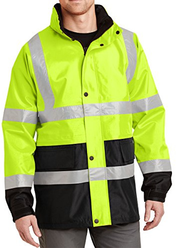 Armycrew High Visibility ANSI 107 Class 3 Safety Waterproof Parka Jacket - Yellow - XL