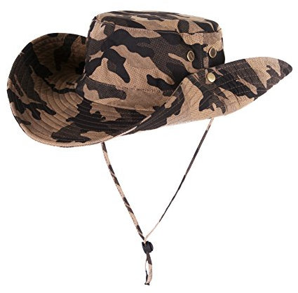 UV Schutz Sonnenhut Gartenhut Fischerhut Freizeithut Sonnenschirm Hüte mit Breiter Krempe Unisex Sonnenschutz Camo Hut Faltbar Packbar Sommerhut für Angeln Camping Wandern Gartenarbeit Safari Khaki