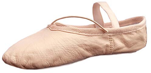 Ballet Shoes Ballet Dance Shoes Canvas Gymnastic Yoga Shoes Flat Full Sole Leather Ballerina Shoes for Kids, Girls Young Children (10 UK Kids) Pink