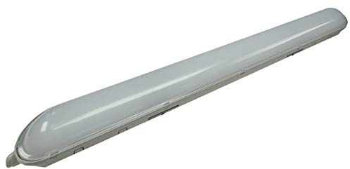 ChiliTec LED Deckenleuchte Feuchtraumleuchte mit Durchgang IP65 230V Wannen Leuchte - Beleuchtung Nass Raum Garage Carport Keller Neutralweiß - Länge 120cm