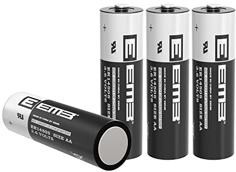 EEMB ER14505 AA 3,6V Lithium Battery Li-SOCL₂ Non Rechargeable SB-AA11 LS14500 TL-5903 ER14500 2700mAh pour Compteur d'électricité d'eau Gaz PLC Équipement d'installation Batterie générique (4)