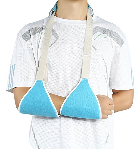 Armschlinge Schulter Wegfahrsperre, Verstellbare Kinder Erwachsene Armschlinge Schulterstütze Verstauchung Fracture Brace Strap für Gebrochene & Gebrochene Knochen, Luxation, Verstauchungen(Blau)