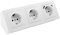 MC Power Bloc multiprise encastrée Flair - Prise d'angle à 3 compartiments + USB-C/A - Câble de 15 cm avec borne de lustre - 230 V ~ / 16 A - Montage - Blanc mat