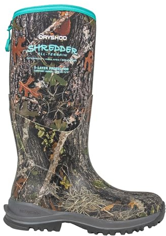 Dryshod Women's Shredder MXT Hunting Boots | Rubber | Waterproof | Full Camo | Size 7